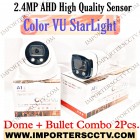 Hik Oem 2.4MP AHD High Quality Color VU StarLight Camera (1Dome + 1Bullet Combo) 2 Cameras . *2 Year Warranty *